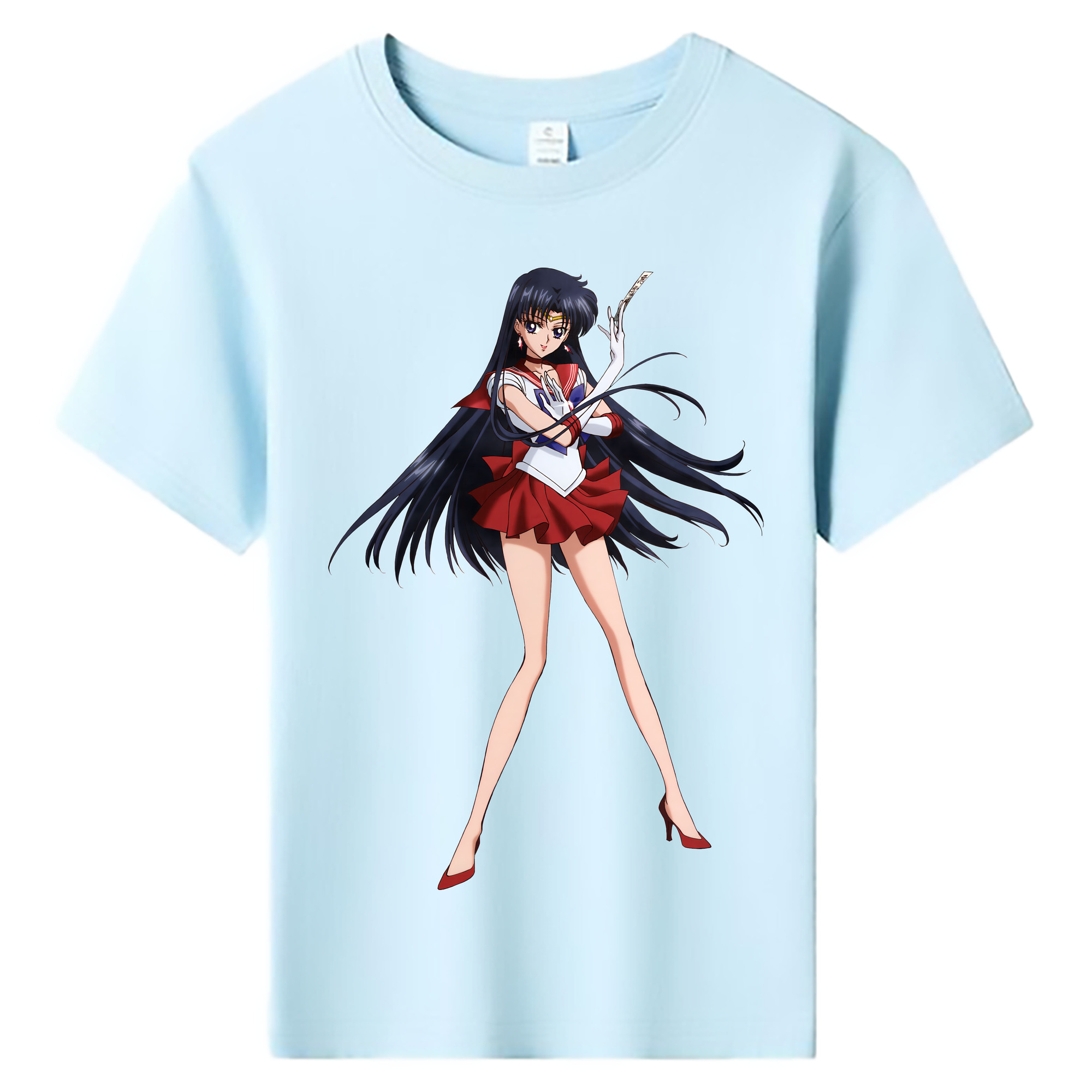 （画像用） 美少女戦士セーラームーン 火野レイ ひの レイ Sailor Moon Hino Rei （セーラーマーズ,Sailor Mars） 綿100％キッズTシャツ（フロントプリント）